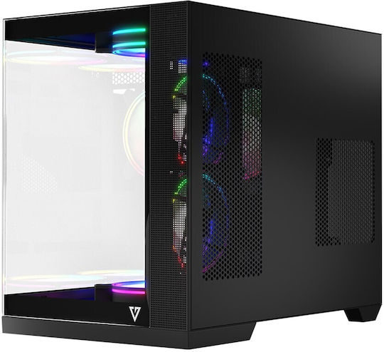 Modecom Panorama ARGB 3F Gaming Middle Tower Carcasă Calculator cu Fereastră Laterală Negru