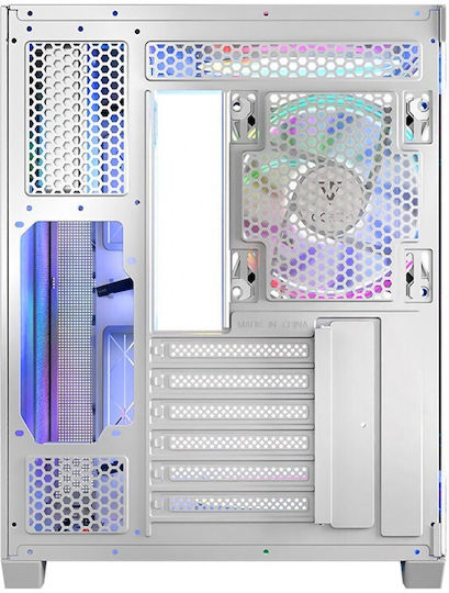 Modecom Panorama ARGB 3F Gaming Midi Tower Κουτί Υπολογιστή με Πλαϊνό Παράθυρο Λευκό