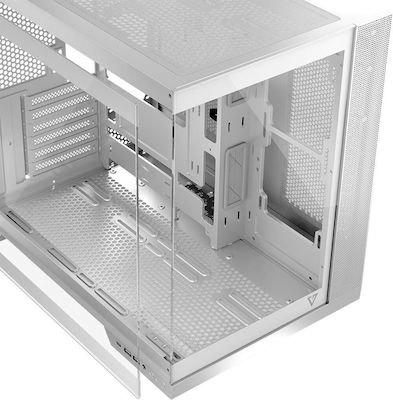 Modecom Panorama Gaming Midi Tower Computer Case with Window Panel White