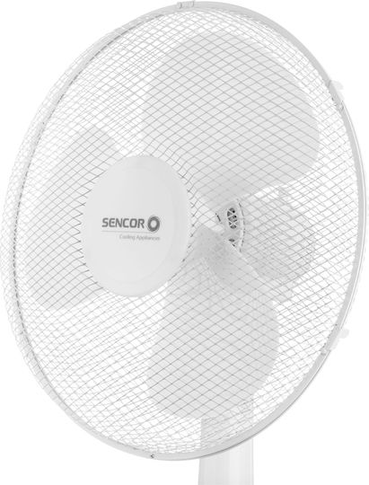 Sencor Ανεμιστήρας Ορθοστάτης 50W Διαμέτρου 40cm Λευκός