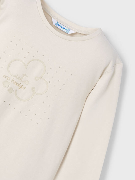 Kinderhemd Langarm Beige Basic