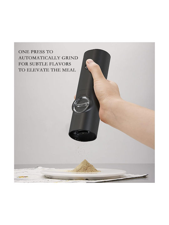 Set Electric Râșnițe Condimente din Plastic în Culoare Negru 18.8cm 1buc