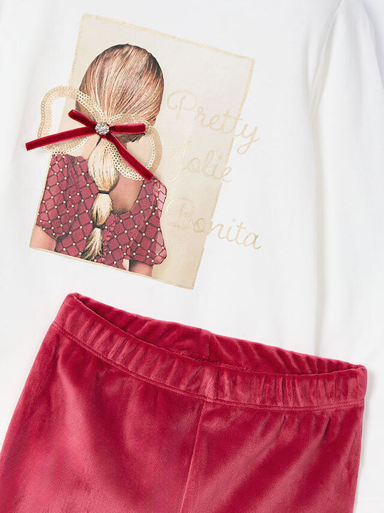 Mayoral Kinder Set mit Leggings Winter 2Stück Cherry