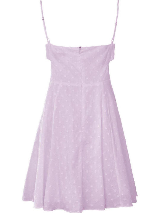Sommerkleid für Damen mit Ausschnitten in Flieder