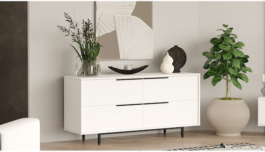 Bufet Cartmel Alb 160x44.5x74.3cm