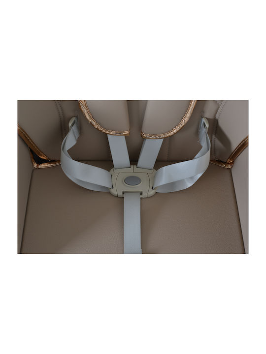 Moni Lindo Foldable Baby Highchair With Adjustable Height Beige