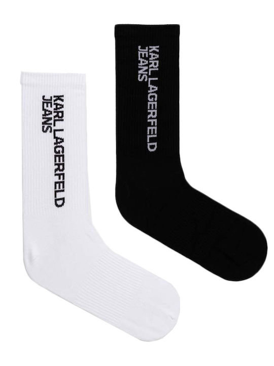 Karl Lagerfeld Essential Logo Чорапи Бял 2Пакет Karl Lagerfeld Essential Logo Чорапи Бял 2Пакет