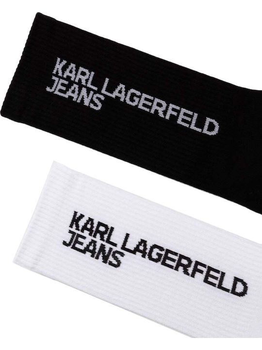 Karl Lagerfeld Essential Logo Чорапи Бял 2Пакет