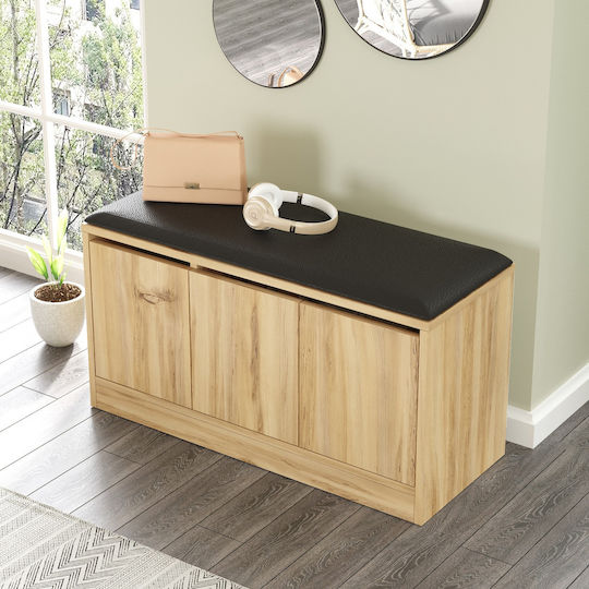 Crofton Entry Furniture with Shoe Rack & Bench Natural 89.6x35.5x45.8cm