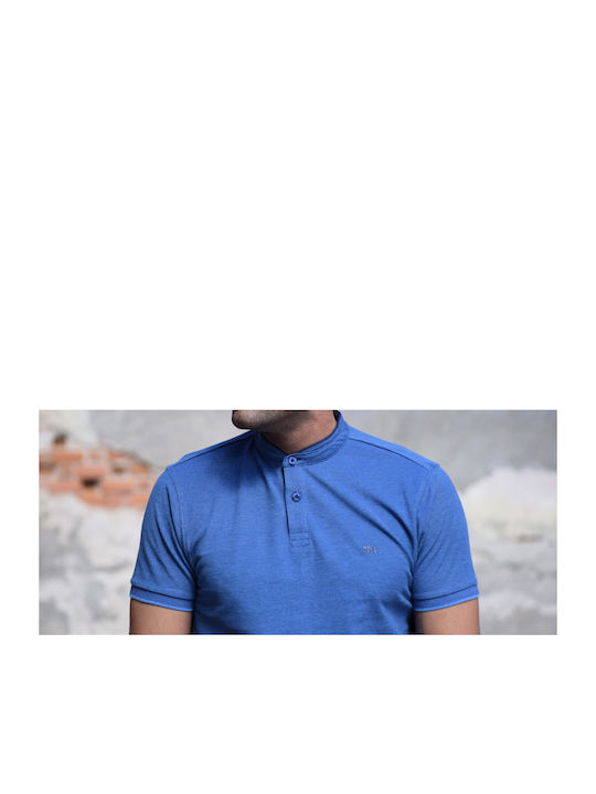 North Star Men's Blouse Polo Blue Light