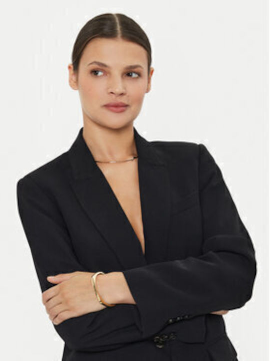Calvin Klein Κολιέ από Επιχρυσωμένο Ατσάλι με Ζιργκόν με Προσωποποίηση