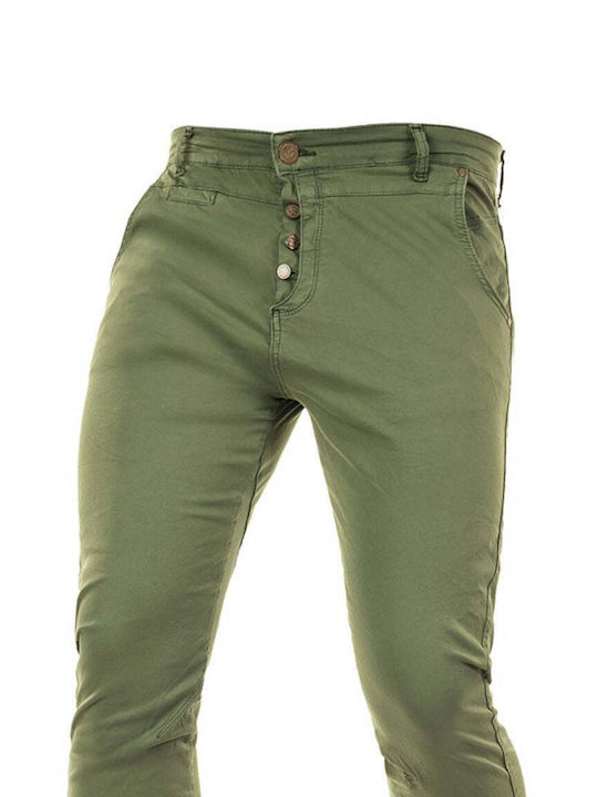 Senior Men's Trousers Elastic Green