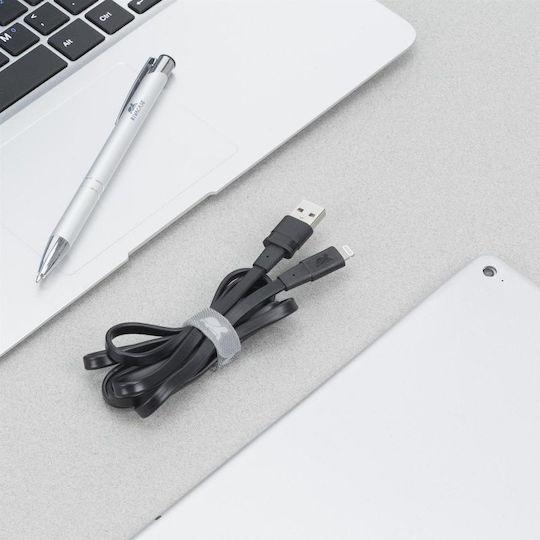 Rivacase 6001 Редовна USB-A към Lightning кабел Черен 1.2м