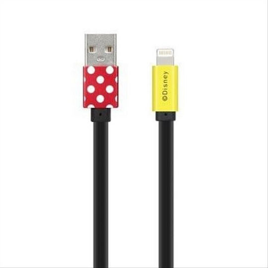 Disney Minnie Flat USB-A to Lightning Cable Multicolour 1m (DUSMIC008)