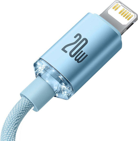 Baseus Crystal Shine USB-C to Lightning Cable 20W Μπλε 2m