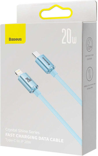 Baseus Crystal Shine USB-C to Lightning Cable 20W Μπλε 2m