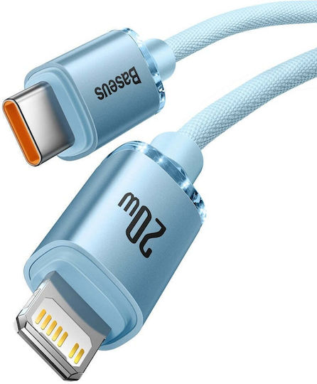 Baseus Crystal Shine USB-C to Lightning Cable 20W Μπλε 2m
