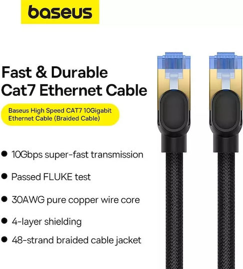 Baseus Cupru De Atașare Directă Cat.7 (10Gbps) Cablu De Rețea Ethernet 25m Negru