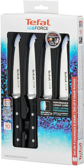 Tefal Ice Force Μαχαίρια Κρέατος από Ανοξείδωτο Ατσάλι 11cm 4τμχ