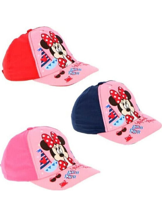 Disney Παιδικό Καπέλο Jockey Αντηλιακό Minnie Mouse Κόκκινο