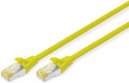 Digitus S/FTP Cat.6a Gigabit Network Cable Ethernet 0.5m Yellow