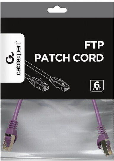 Cablexpert U/FTP (STP) Cat.6 (Gigabit) Καλώδιο Δικτύου Ethernet 0.25m Μωβ