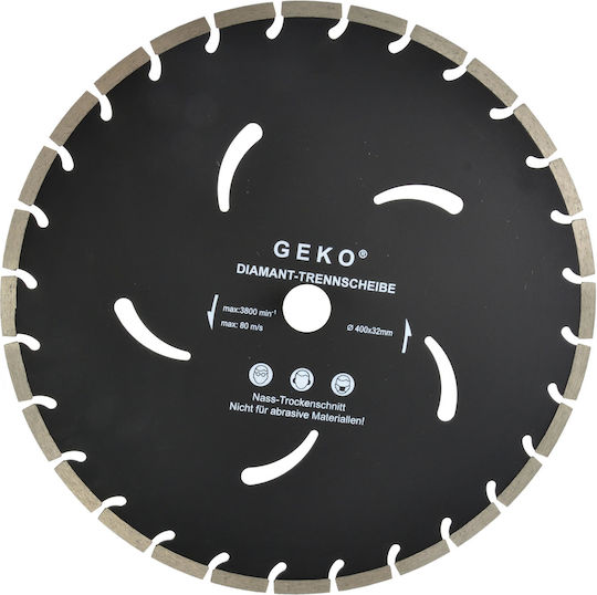 Diamond Segmented Disc Black 350mm X 25,4mm Geko G00297
