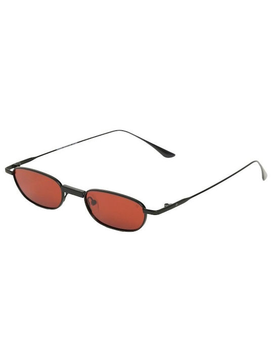 AV Sunglasses Megan Sunglasses with Black Metal Frame and Red Lens