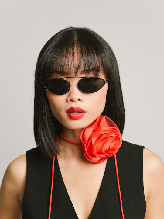 AV Sunglasses Kendall Γυναικεία Γυαλιά Ηλίου με Μαύρο Μεταλλικό Σκελετό και Μαύρο Φακό