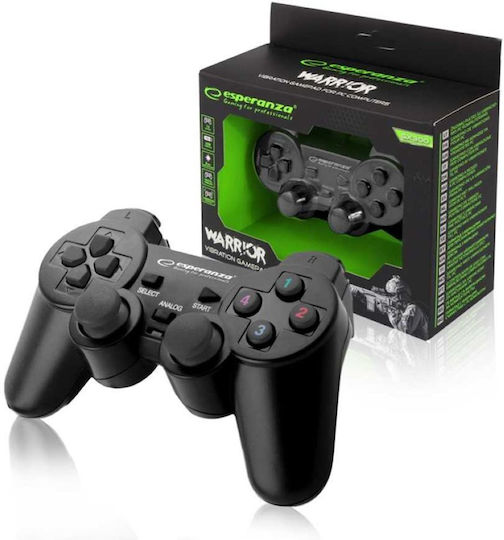 Esperanza Warrior Ενσύρματο Gamepad για PC Μαύρο