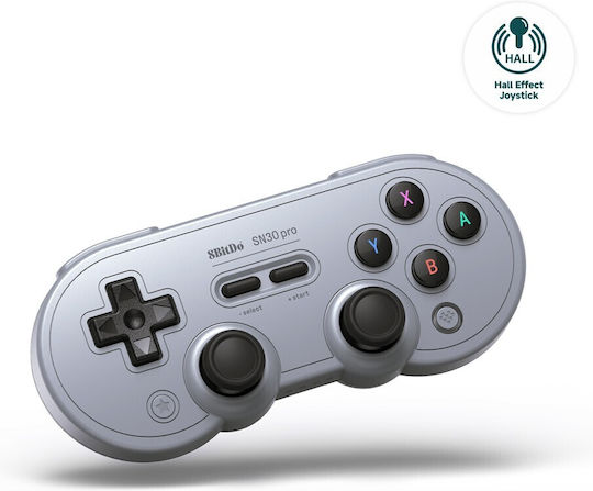 8Bitdo SN30 Pro Hall Edition Wireless Gamepad with Hall Effect Sticks for Switch Gray