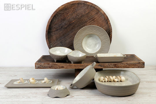 Espiel Spirit Plate Soup Ceramic Beige with Diameter 20.5cm