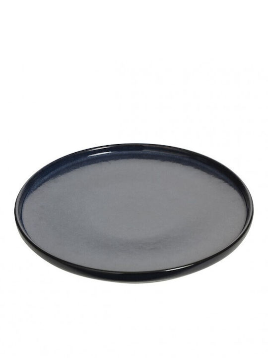 Inc Farfurie Deșert Ceramică Albastru cu Diametru 21cm