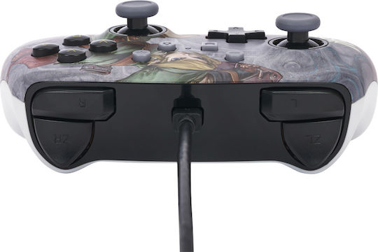 PowerA Valiant Link Ενσύρματο Gamepad για Switch Γκρι