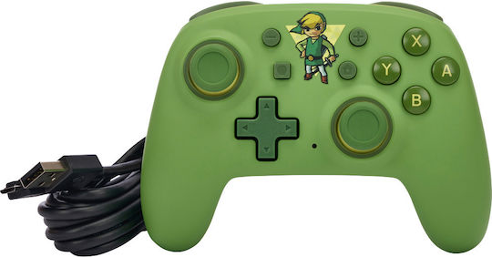 PowerA Toon Link Ενσύρματο Gamepad για Switch Πράσινο