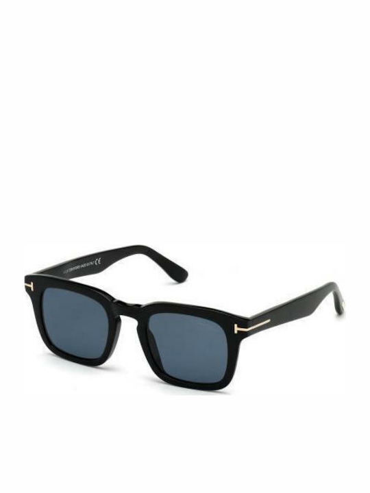 Tom Ford Sunglasses with Black Plastic Frame and Black Lens