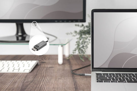 Digitus Μετατροπέας DisplayPort male σε DisplayPort female 1m 1τμχ DB-300334-010-S