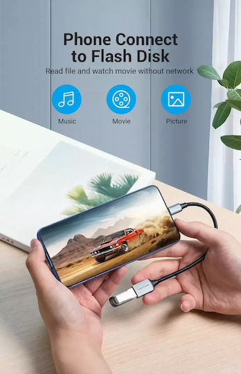 Vention Ccxhb Μετατροπέας USB-C male σε USB-A female Γκρι 1τμχ