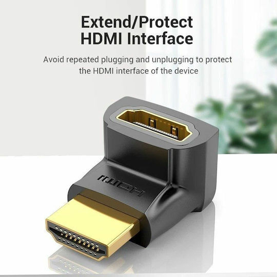 Vention 270° Μετατροπέας HDMI male σε HDMI female 1τμχ