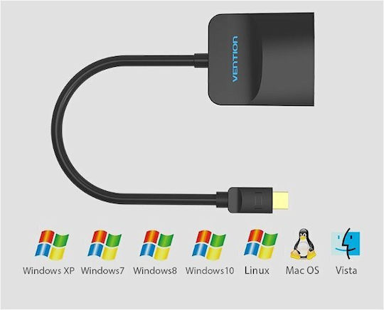 Vention HBCBB Mini DisplayPort Male to HDMI Female Converter