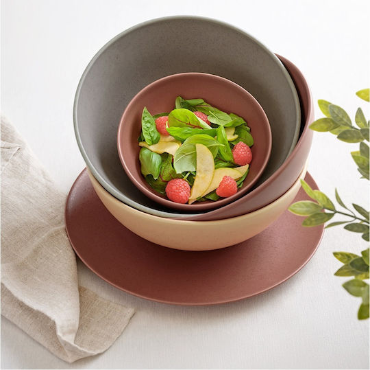 Costa Verde Plate Soup made of Porcelain Gray with Diameter 24cm 12pcs