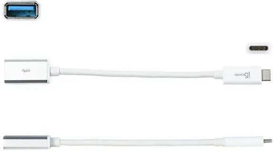 J5 Create Μετατροπέας USB-C male σε USB-A female Λευκό