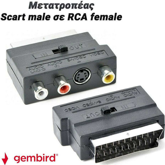 Converter Scart male to RCA female 1pcs