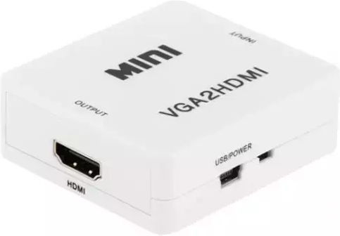Cabletech Конвертор VGA мъжки към HDMI женски Бял 1бр DM-0846