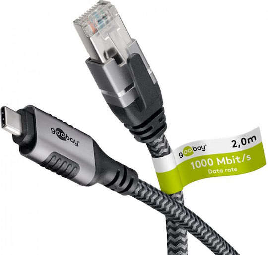 Goobay Μετατροπέας USB-C / RJ-45 male σε RJ-45 female 1τμχ (70698)