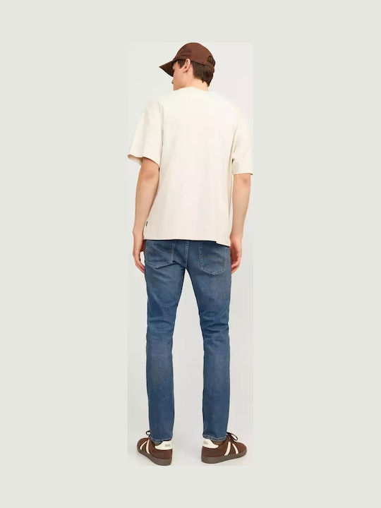 Glenn Men's Elastic Slim Fit Blue Jeans Pants