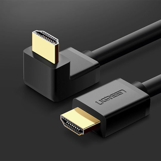 Ugreen HD103 Angle (90°) Cable HDMI male - HDMI male 2m Μαύρο