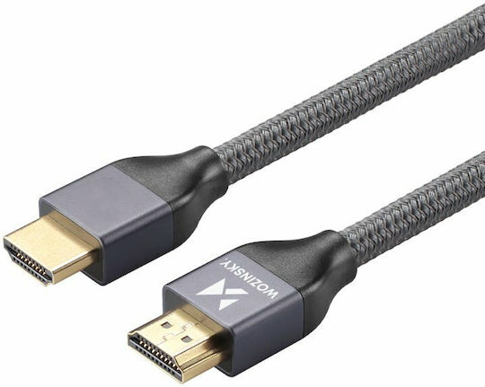 Wozinsky HDMI 2.1 Ultra High Speed 48Gbps 4K 120Hz HDR VRR Cable HDMI Male - HDMI Male 1m Gray