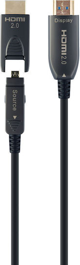 Cablexpert HDMI 2.0 Premium High Speed 4K 60Hz HDR Cable HDMI male - HDMI male 30m Μαύρο