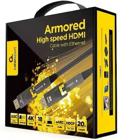 Cablexpert High Speed HDMI 2.0 Premium High Speed 4K 60Hz HDR Cable HDMI Male - HDMI Male 30m Black